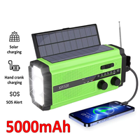 WOOPKER 5000mAh Emergency Radio FM XSY-320 Portable Hand Powered Solar Rechargeable Waterproof with SOS Alarm Flashlight Weather