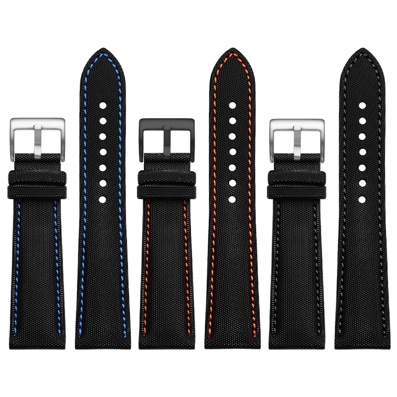 Waterproof Carbon Fiber Nylon Wrist Strap For Heuer Monaco CAW211R Mido Citizen BM8475 Watch Band 20 21 22mm Pin Buckle Bracelet