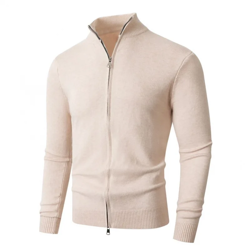 2025 New Men's Zip Up Knitted Sweater Jacket Autumn Jacket Men Casual Zipper Cardigan Outdoor Streetwear Coat Men's Sweatshirt