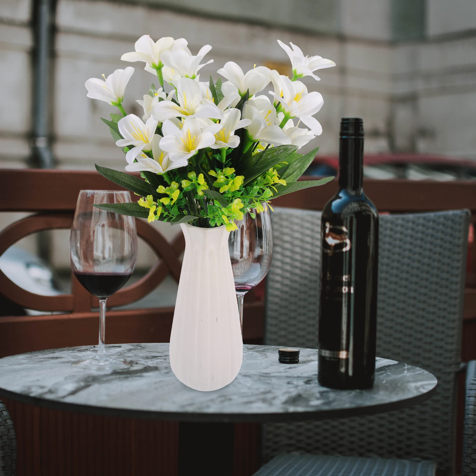 

3pcs Bouquet Decorative Silk Decoration Flower Flower Arrangement Decorative Lily Lifelike Home Banquet nament