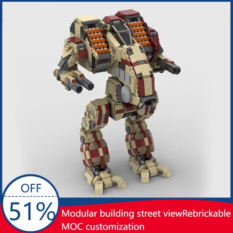 2527PCS Battletech Vulture Mech MOC Model Custom Blocks DIY Assembly Educational Toy For Sci-Fi/Mech Fans Display Halloween Gift