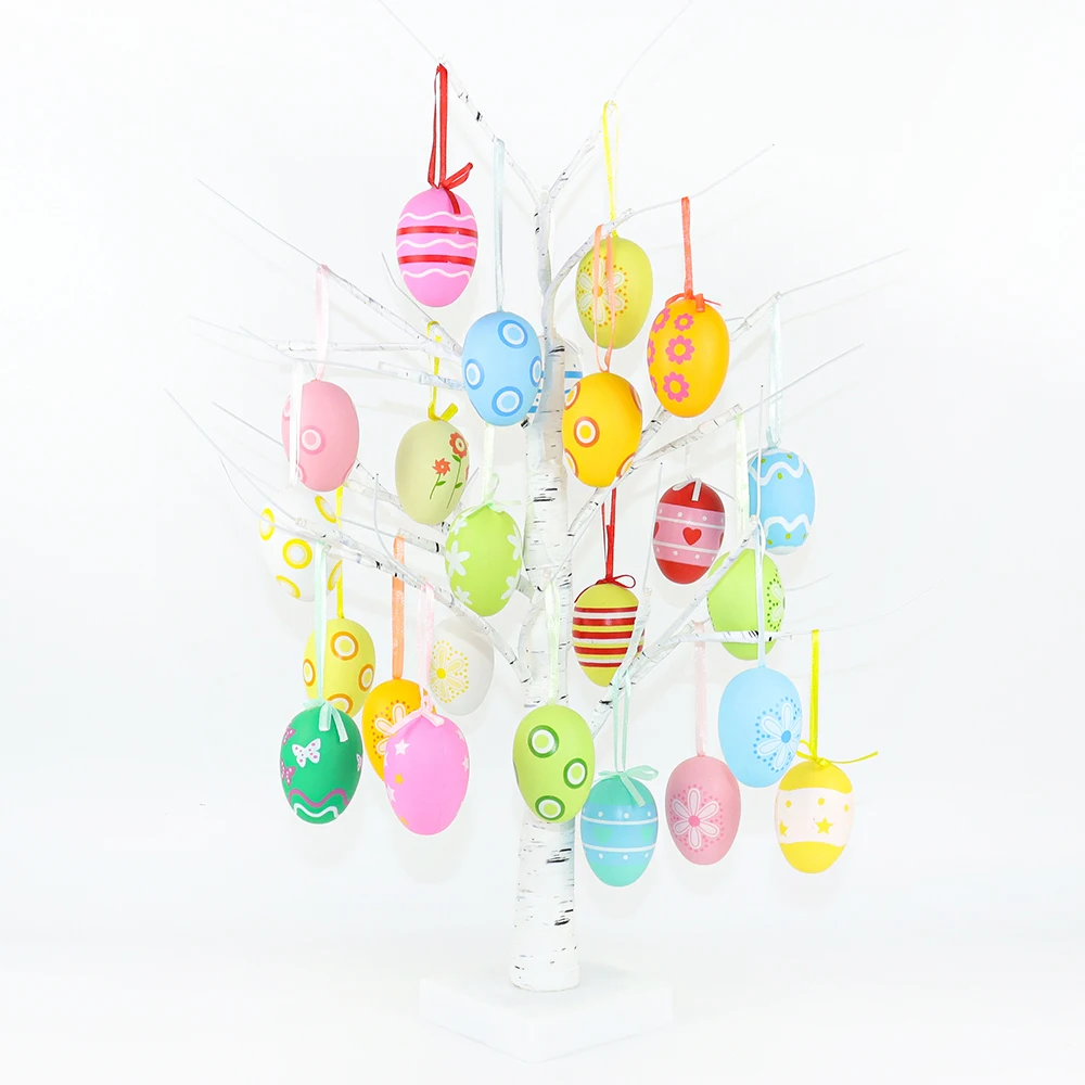 12pcs Easter Decoration Colorful Eggs Hanging Ornament Happy Easter Party Favors Supplies Home Table Decoration 2026 Easter Gift - Detail 1
