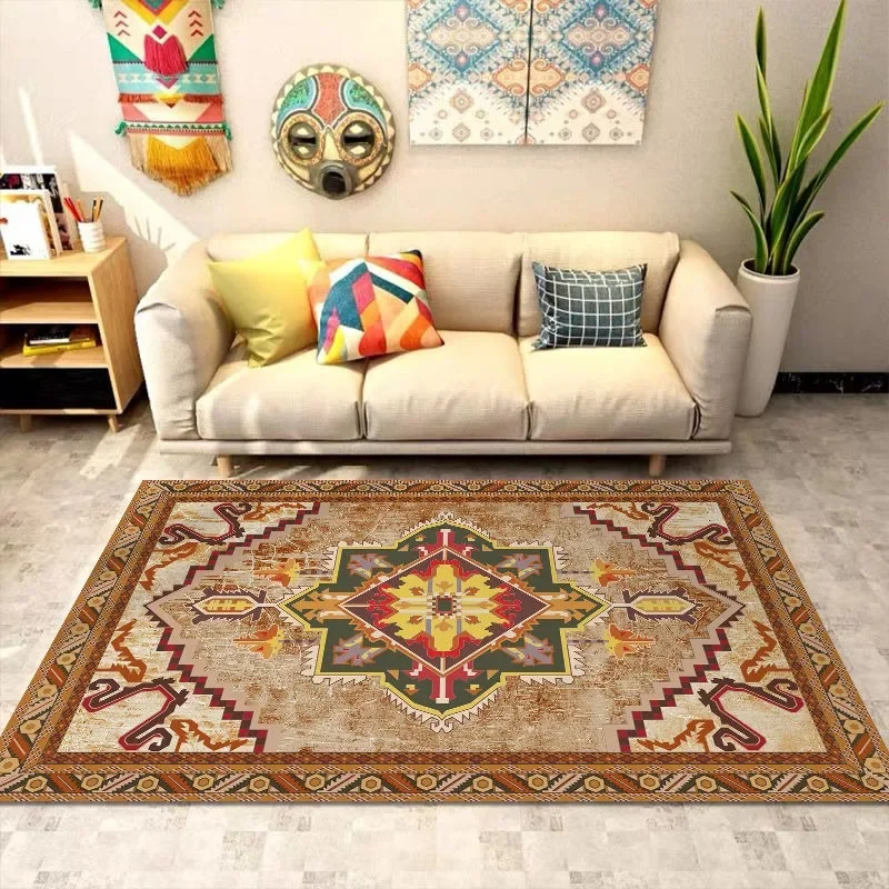 American IG Style Living Room Carpet Large Area Printing Coffee Table Rug Bedroom Bedside Cloakroom Soft Fluffy Floor Mat Ковер