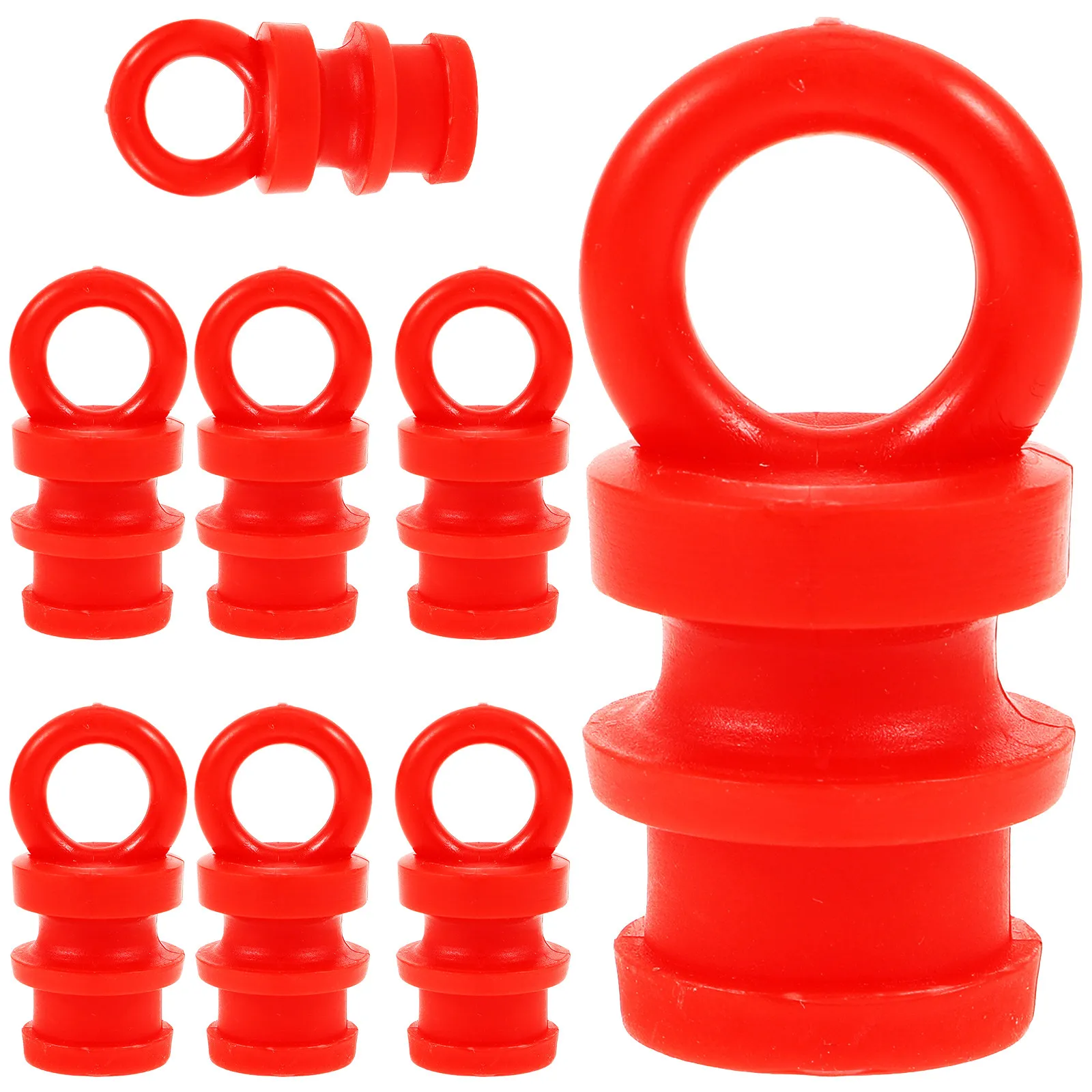 8 Pcs Traffic Warning Pole Cap Cone Caps for Control Red Construction Accessories