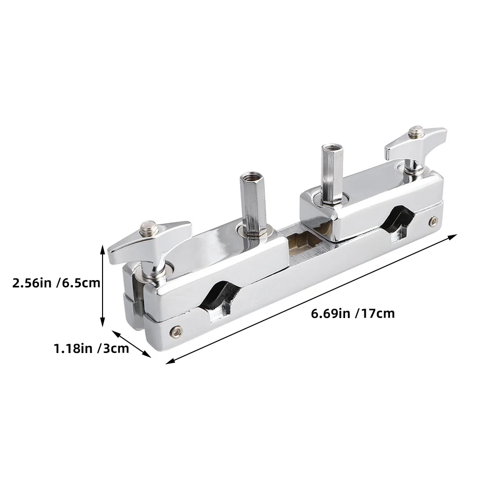 

1 pc Premium Drum Clamp Multi-Function Double Mouth Balance Holder Adjustable Height Zinc Alloy Bracket for Drum Accessories