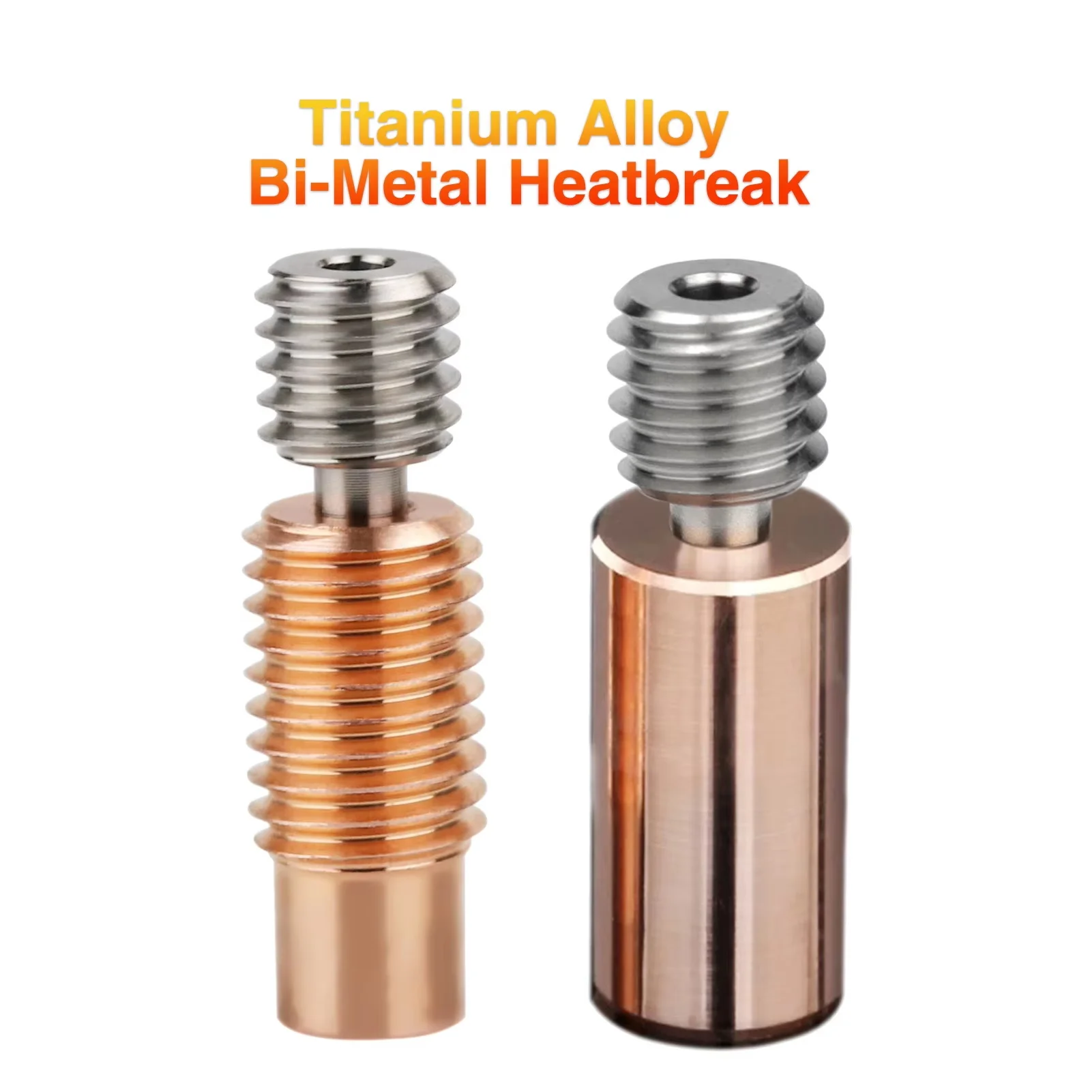 

Bi-Metal Heatbreak Bimetal Heat Break For E3D V6 Throat hotend Heater Block For Prusa i3 MK3 Break 1.75MM Filament Smooth