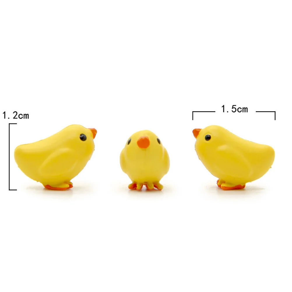 

16Pcs Mini Chicken Resin Ornaments Set Detailed Small Micro Landscape DIY Fairy Garden Indoor Outdoor Bonsai Decor