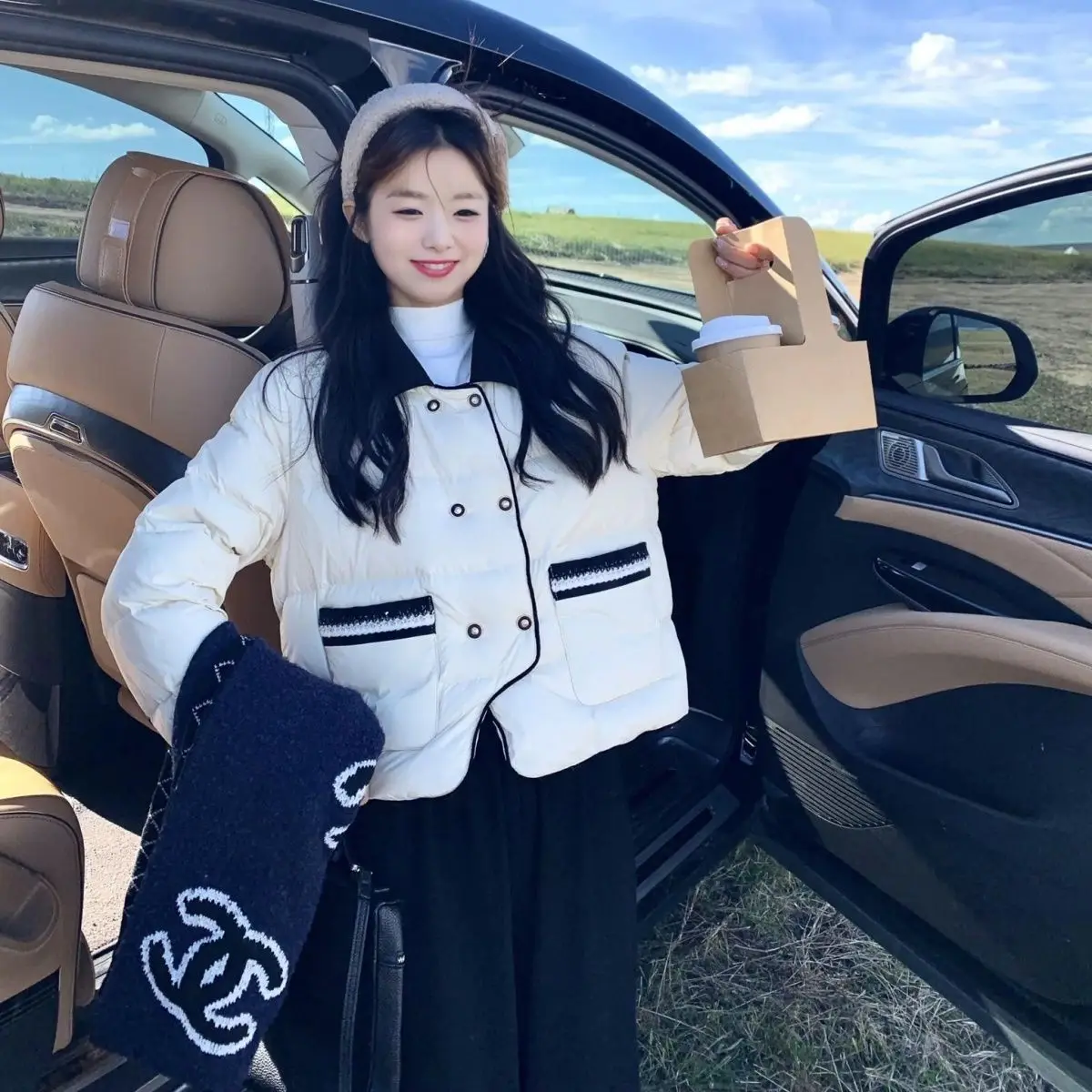 

Faionable ort down Cotton Jaet Women's Winter Coat Stand Collar Versatile Sli Small Size Commute Thi Long Sve