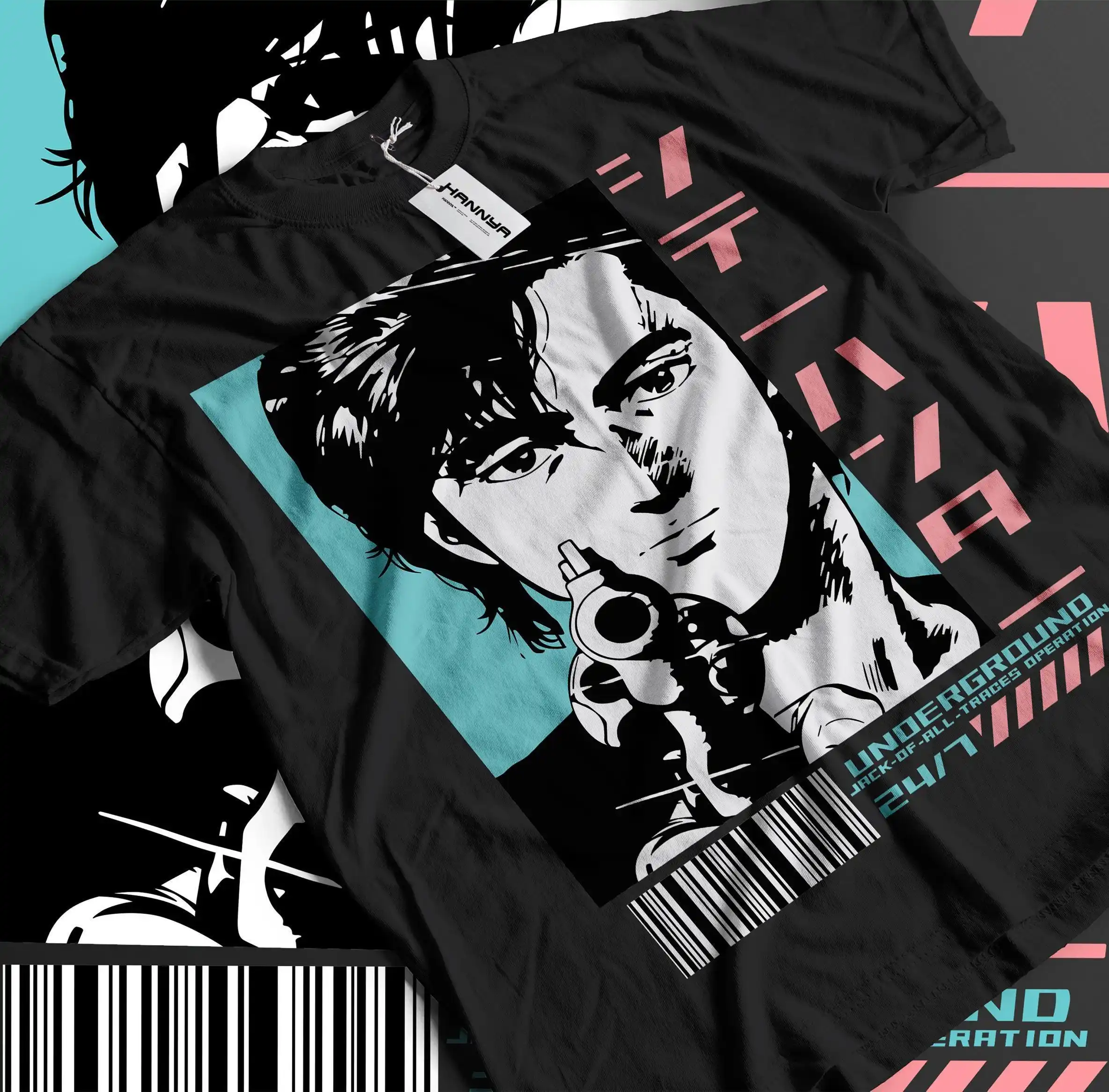 Unisex City Hunter Retro Anime T-Shirt, Ryo Saeba, Kaori Makimura Manga Shirt