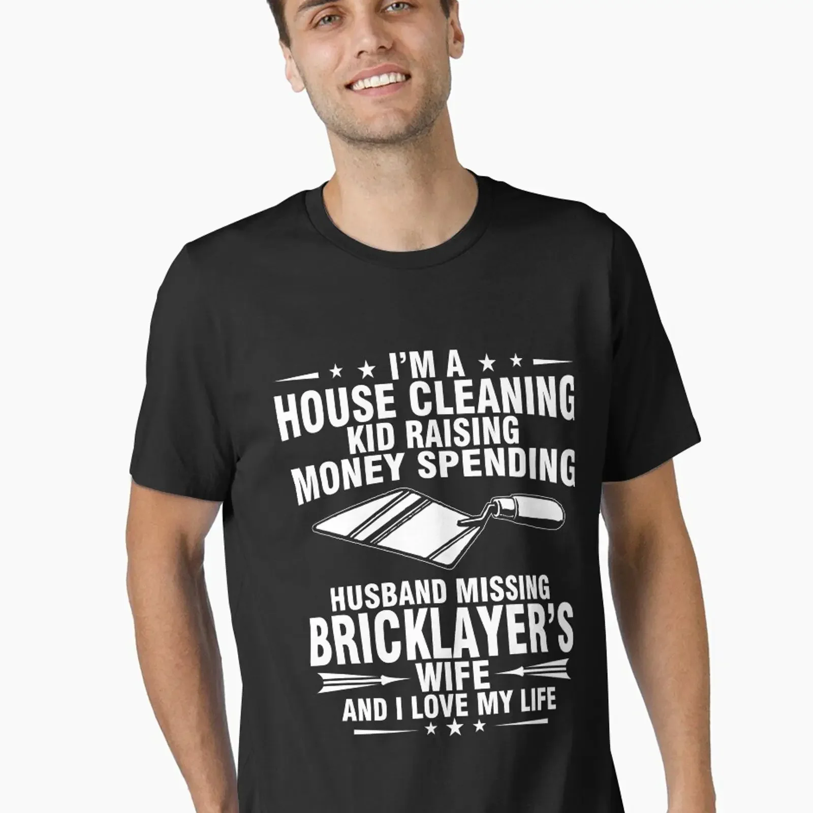 BRICKLAYER WIFE AND I LOVE MY LIFE Essential T Shirt vintage Washed Soft Versatile designer clothes Stylish Comfortable