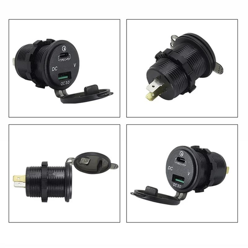 

CJSD-4X Автомобильное зарядное устройство USB 18 Вт Quick Charge 3.0 48 Вт Type-C PD Адаптер розетки для быстрой зарядки для автомобиля, лодки, автофургона, мотоцикла
