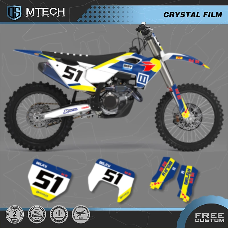 

DSMTECH мотоциклетные графические наклейки, наборы наклеек для Husqvarna 2023 2024 TC FC 2024 2025 TE FE 125-450 005