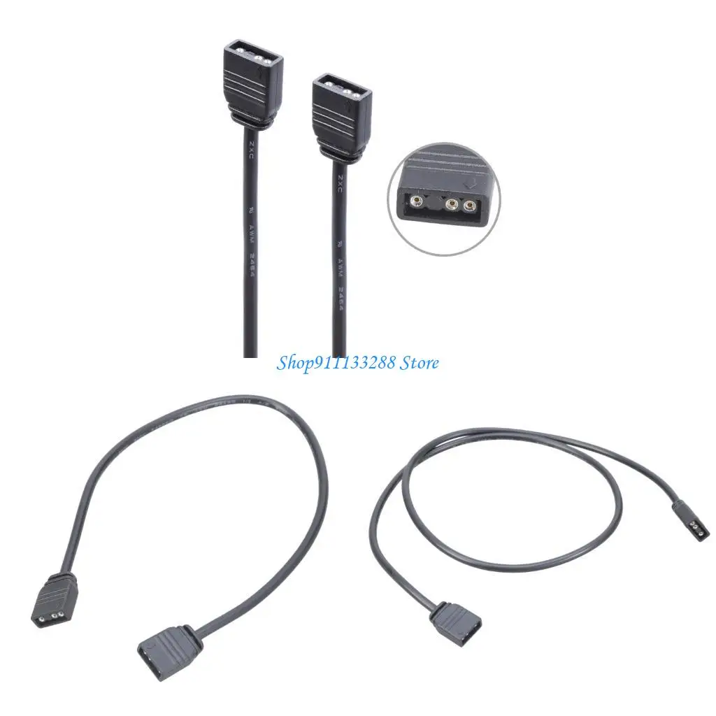 

G88D ARGB 5V 3Pin Extension Cable Durability for Desktop Fan and Color Lighting 30/60CM Length Optional