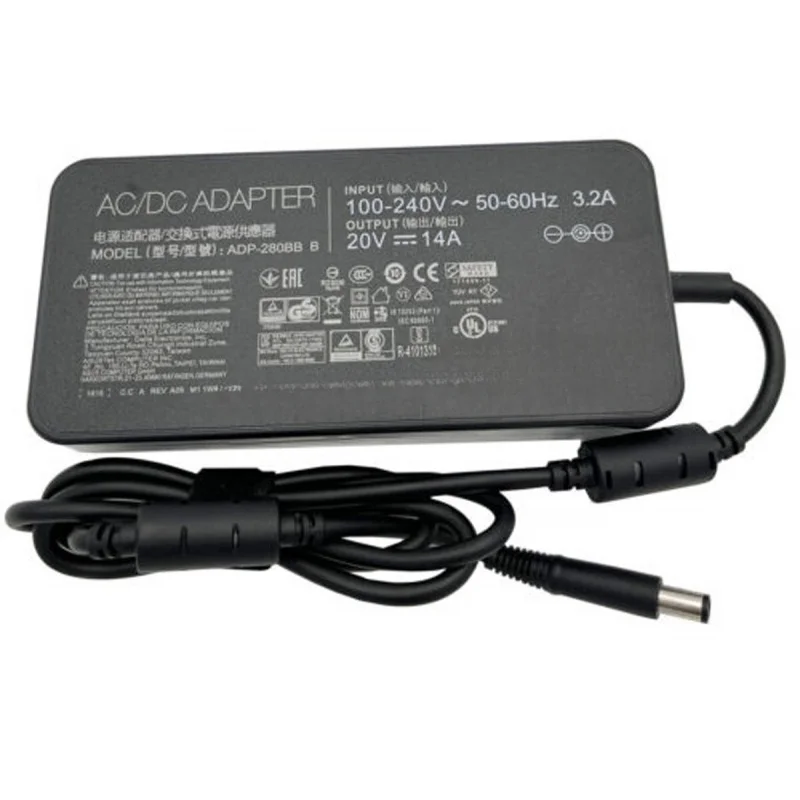 

20V 14A 280W AC Charger Adapter For ASUS ROG Strix Scar 15 17 G531 G532 G731