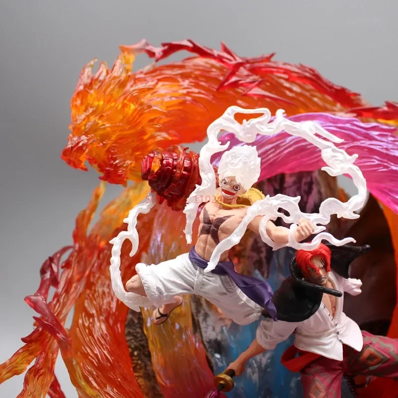 Figuras de Anime Gk Luffy y Shanks de una pieza, cinco niveles, Nika Luffy Awakening, modelo de intercambio de doble cabeza, juguete de decoración de escritorio, 2025