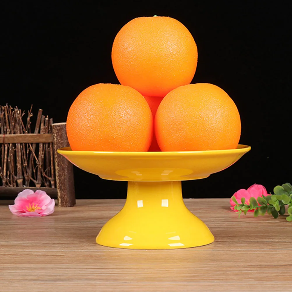 

Керамическая пластина, винтажный внешний вид, поднос для объявления храма, практичная тарелка с фруктами, буддийское поклонение, украшение для дома