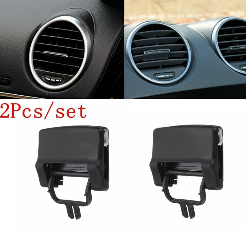 2Pcs Air Vent Outlet Tab Clip Fresh Air Grille Clips For Mercedes-Benz W164 ML Class 2006-2011 X164 GL Class 2007-2012