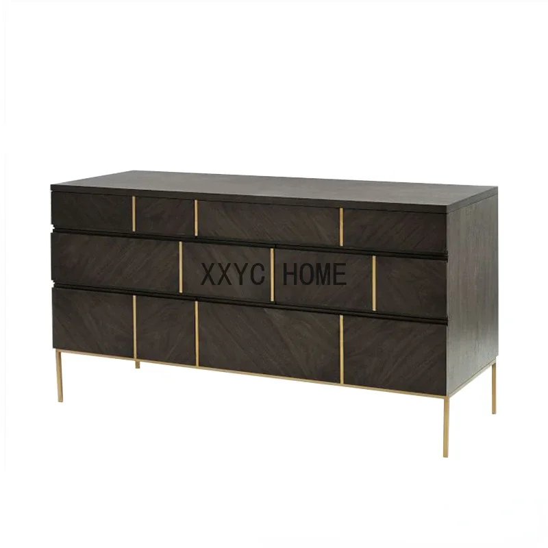 

Modern Simple and Fashionable High-End Living Room Solid Wood Entrance Cabinet