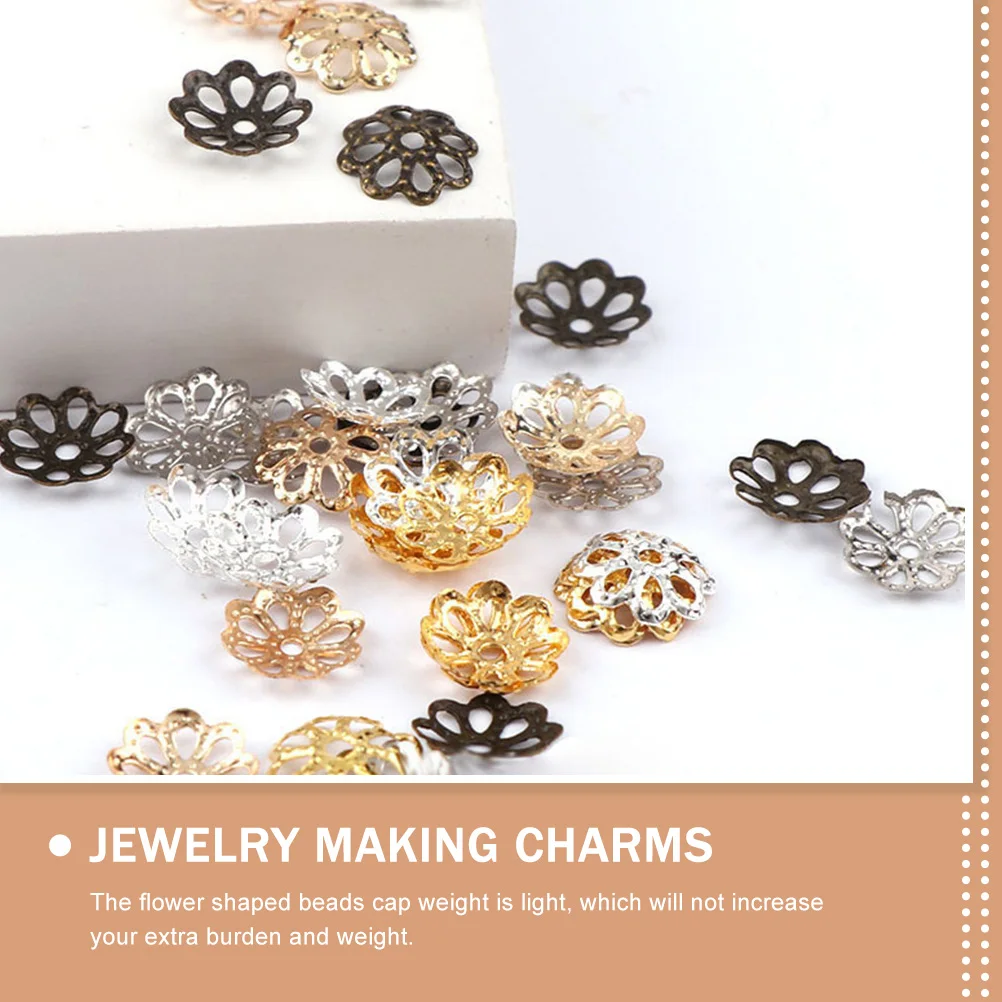 

600pcs Flower Bead Caps Metal End Caps For Jewelry Making Necklace Bracelet Earrings Diy Accessories Bead Spacer Parts Charms