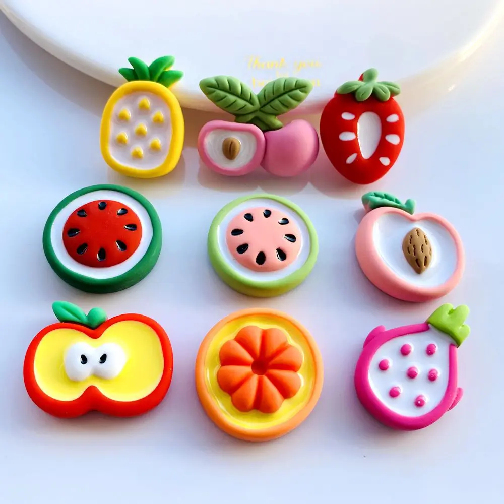 

100pcs Cute Mini Fruit Pineapple Peaches Flat Back Resin Cabochons Scrapbooking DIY Jewelry Craft Decoration Accessorie