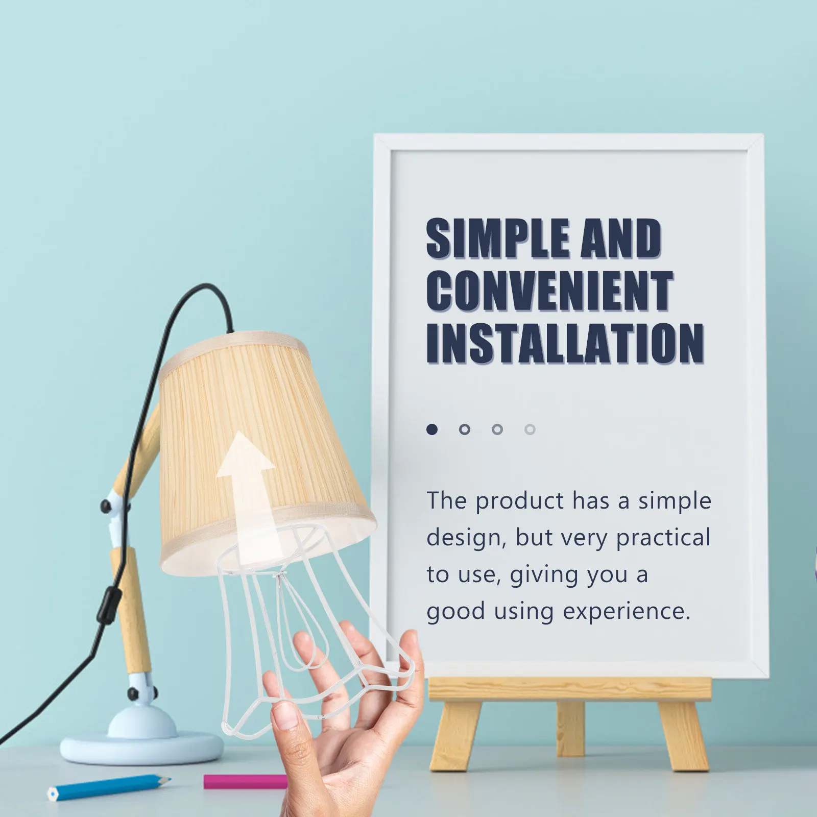 Metal Wire Lampshade Frame Kit DIY Lamp Shade Stand for Desk Hanging Lights E27 Bulb Holder Sturdy Decorative Light Fixture