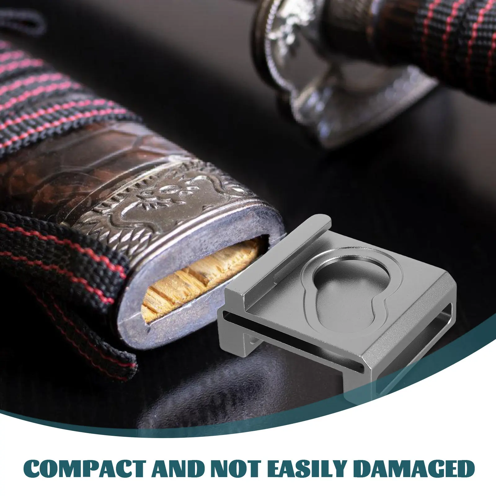 Metal Sword Belt Clip Polished Edges Secure Suspension Holder for Cosplay and Martial Arts Sword Handle Belt Buckle