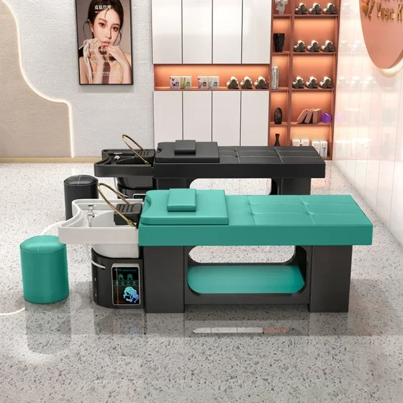 Shampoo Chair Barber Shop for HairBeauty Constant Temperature Water Circulation Fumigation Massage Couch