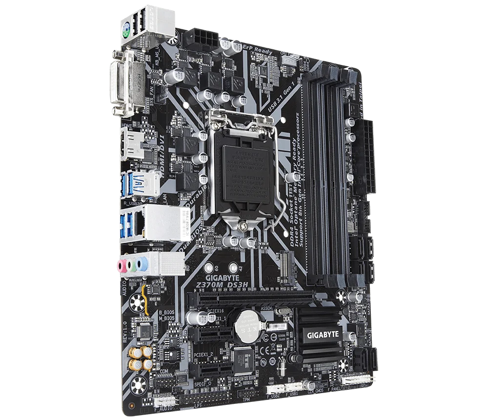 Imagem -02 - Placa-mãe Gigabyte-z370m Ds3h 64gb Lga 1151 Ddr4 Micro Atx Mainboard 100 Testado Totalmente Trabalho