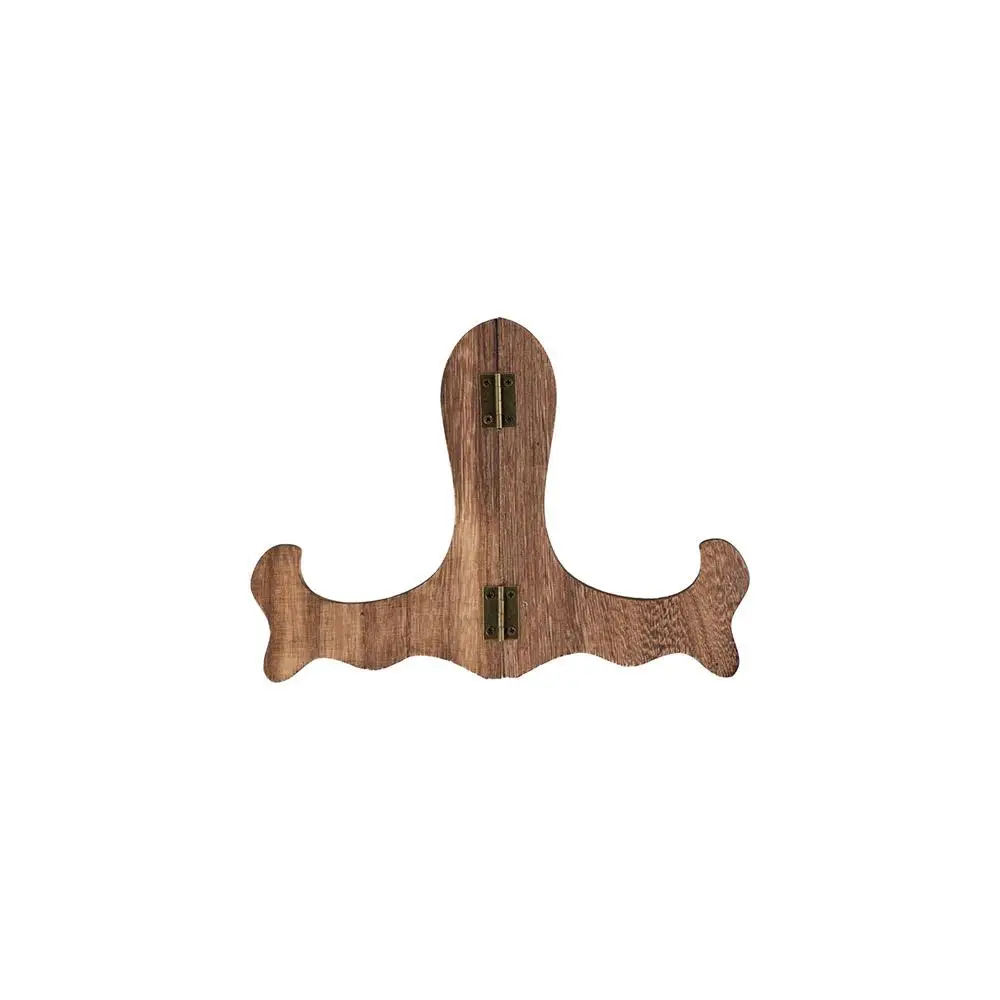 Retro Wood Home Decor Porcelain Plate Display Foldable Storage Rack Display Stand Easel Decorative Rack