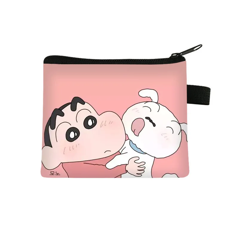 Kawaii Crayon Shin-Chans Nohara Shiros Nohara Himawari Wallet Card Bag Cartoon Purse Key Storage Bag Birthday Gifts For Girls