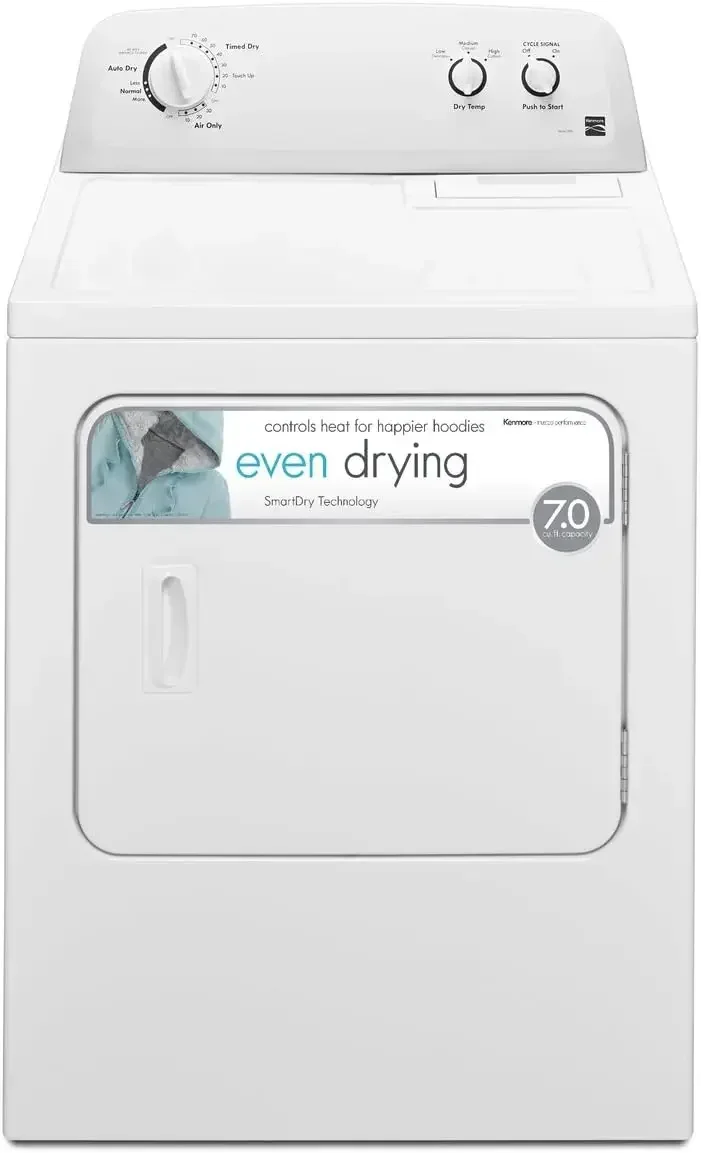 

Kenmore 29" Front Load Electric Dryer with Wrinkle Guard and 7.0 Cubic Ft. Total Capacity, White