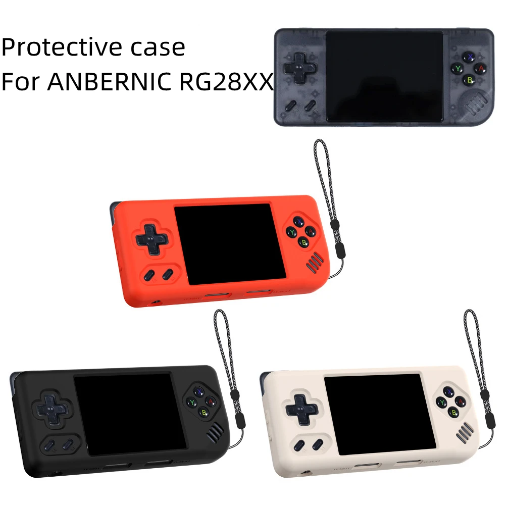High Quality Silicone Protective Case For ANBERNIC RG28XX Gaming Console Drop Protection Simple Solid Color