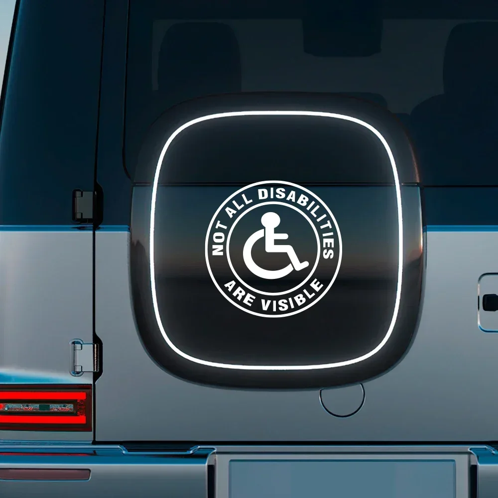 Car Stickers Not All Disabilities Are Visible Vinyl Decal Waterproof Decor For Car Body Windows Windshield Bumper Accessories