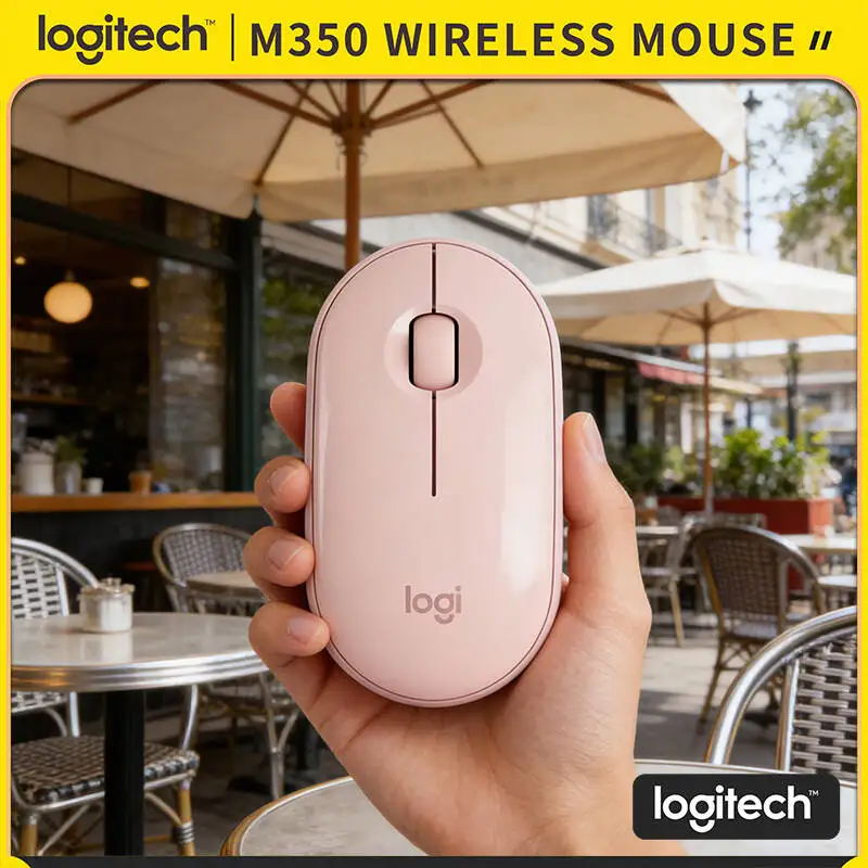

Logitech M350 Pebble Travel Mouse - Slim Shape, Quiet Operation, Bluetooth Low Energy, 18-Month Battery, iPad PC Mac Fit