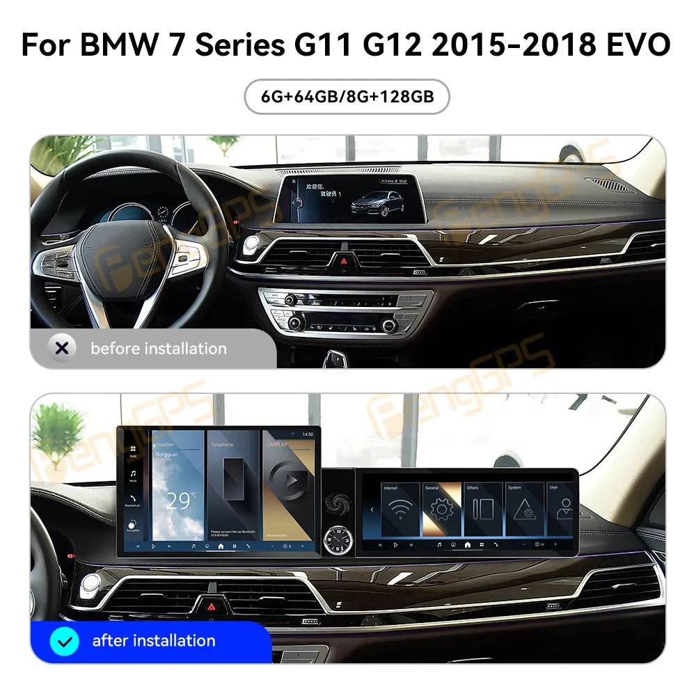 For BMW 7 Series G11 G12 EVO 2015-2018 Android Car Radio Multimedia Video Carplay Autoradio Stereo GPS Navigation Head Unit