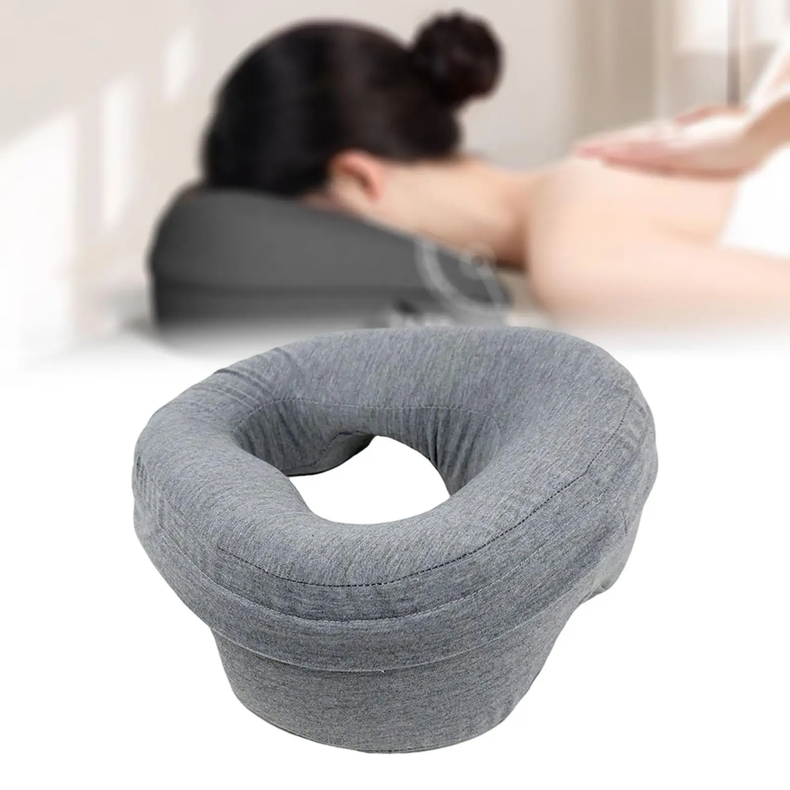 Coussin de Soutien Facial Lavable pour Voyage, Relaxation, Chaise de Massage, Salon, Avion