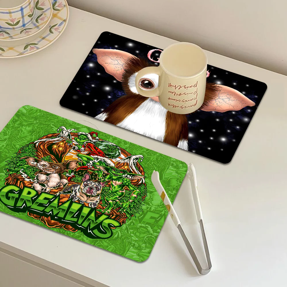 G-Gremlins Coffee Mat Dish Draining Mat Drying Mat Quick Dry Bathroom Drain Pad Kitchen Faucet Placemat