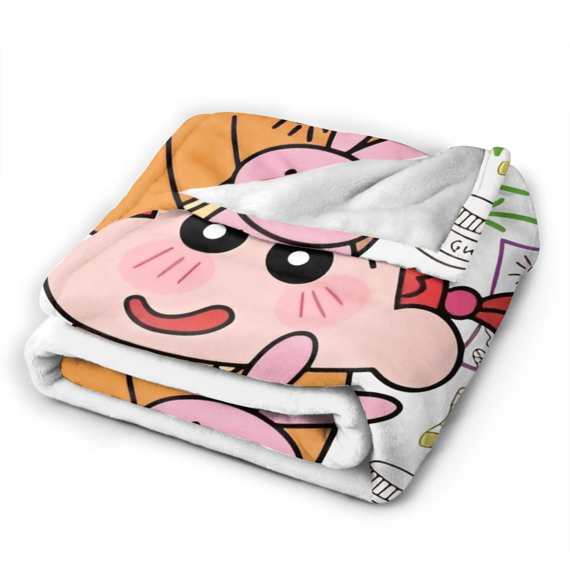 تلوين شين تشان بطانية الفانيلا ساكورادا نيني خفيفة الوزن رقيقة رمي بطانية لسيارة أريكة الأريكة المفرش #4