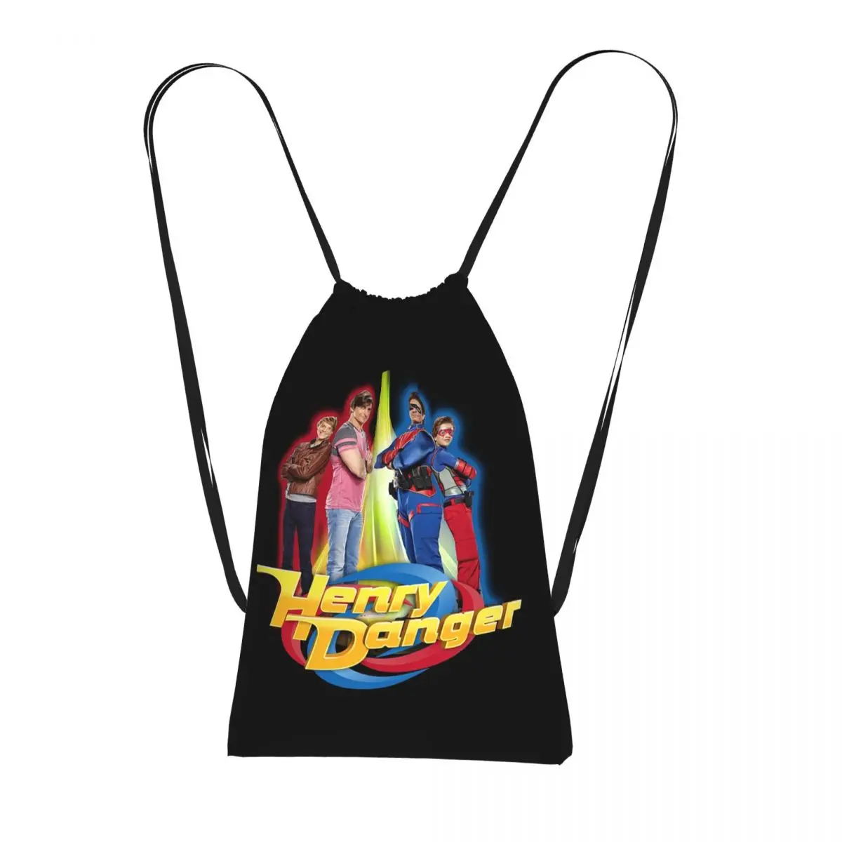 Henry Danger Secret Identities Backpacks Casual Drawstring Bags Sports Bag Book Bags for Travel Students