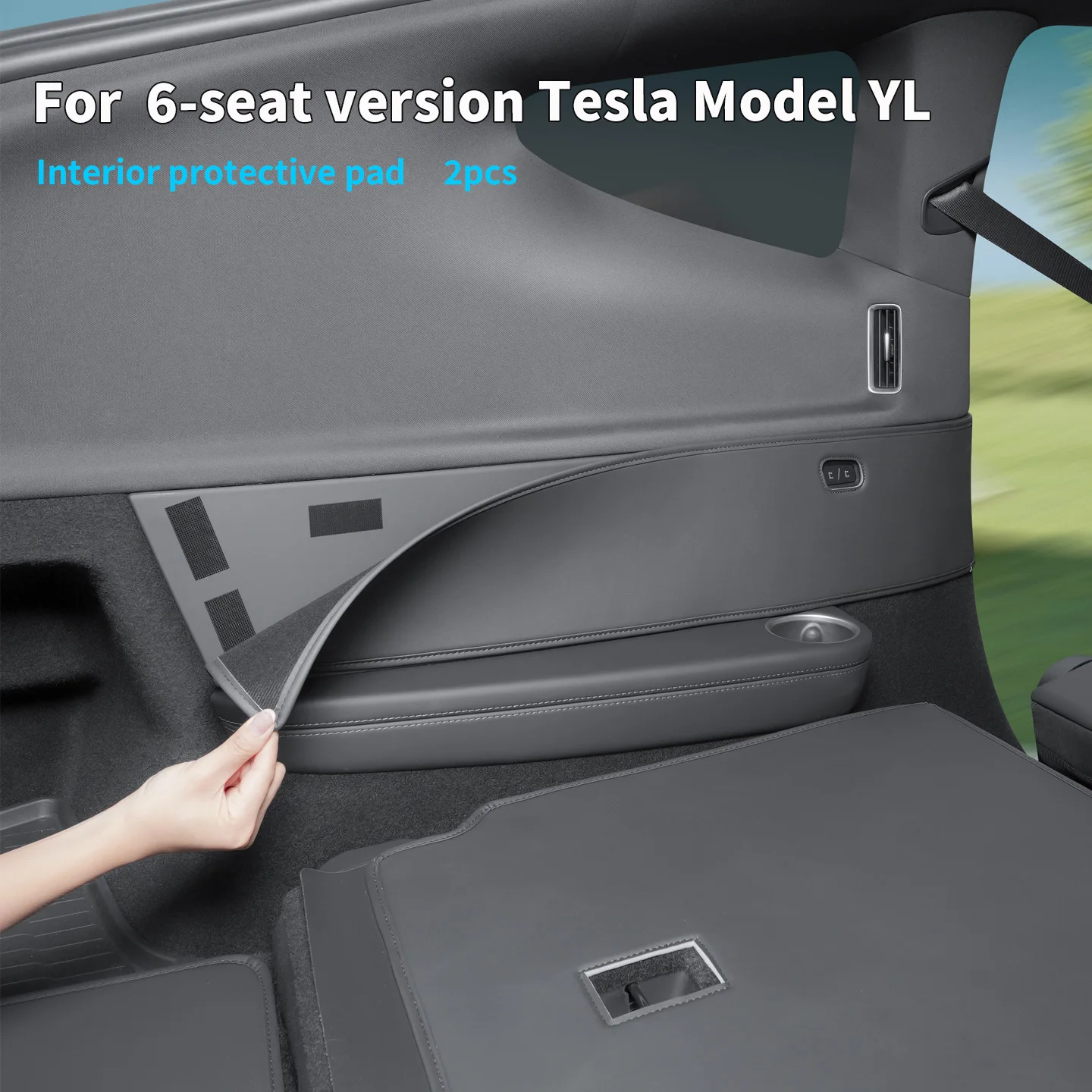 Geeignet für Tesla Model YL Schutzpolster C-Säule Innenraum Drei Reihen Sitze mit Schutzpolstern an Beiden Seitenwänden – Detail 1