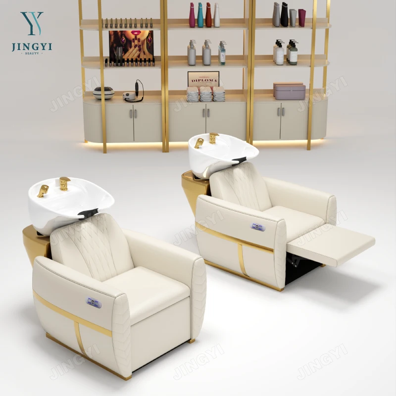 custom.European Style Salon Washing Hair Equipment Wash Basin Bowl Shampoo Chair Sofa Spa Massage Shampoo Station