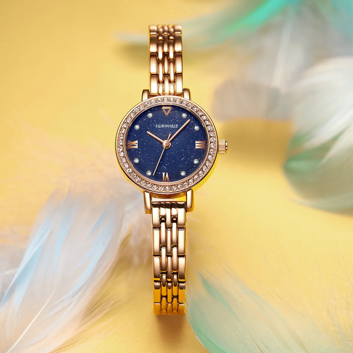 

Mark Fairwhale Minimalist Women's Quartz Watch Starry Sky Stainless Steel Unique Waterproof Beautiful Design for Ladies