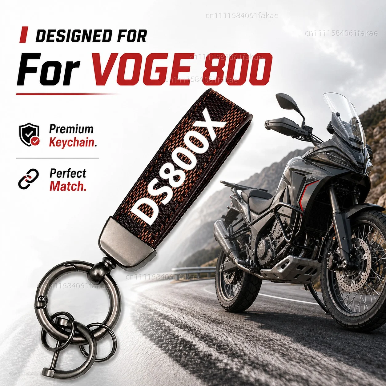 For VOGE 800 RALLY DSX 800 DSX800 Motorcycle Keychain Leather Key Ring Custom Logo Gift for Rider Men Women Accessories