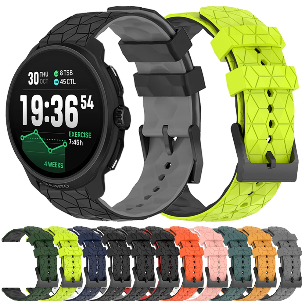22 mm Silikon-Uhrenarmband für SUUNTO RACE 2/S 9 PEAK PRO/DLC OCEAN VERTICAL RUN Ersatzarmband für Polar Vantage V3 M2 M3 Armband