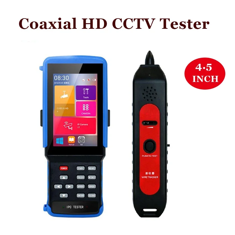 IP Camera Tester 4.5 Inch IPC9310 4K H265/H264  5MP AHD 8MP CVI TVI CVBS CCTV Camera Tester Monitor with WIFI ONVIF POE UTP/RJ45