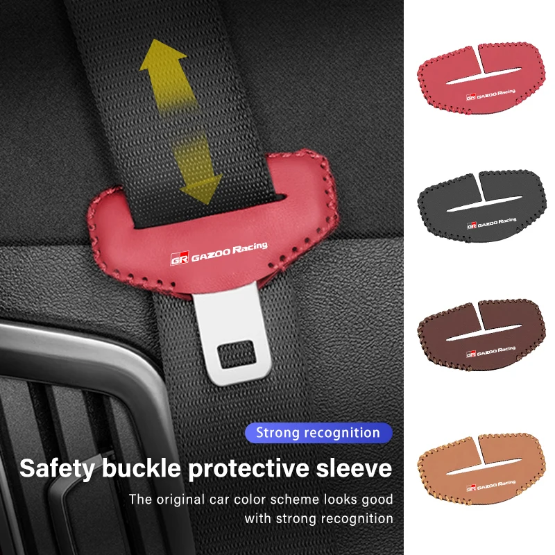 For Toyota Anti-collision Scratch-proof Car Seat Belt Buckle Protection Cover C-HR CHR Logo 2016 2017 2018 2019 2021 2022