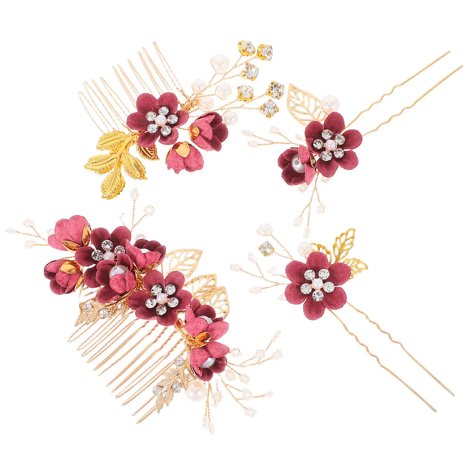 

Набор из 1 предмета: Расческа для волос с цветами и листьями, свадебная заколка, головной убор для невесты, аксессуары для волос, романтический цветочный дизайн, элегантный стиль