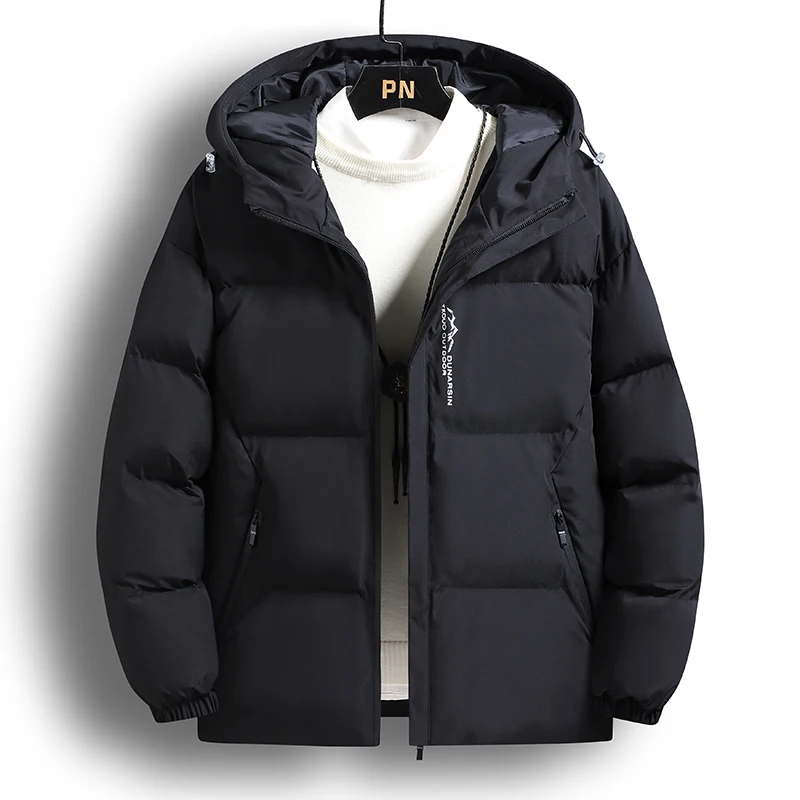 الشتاء مقنعين سترة سترة الرجال القطن وسادات مبطنة للرجال منتصف العمر سميكة معطف دافئ للرجال يندبروف معطف قصير سستة