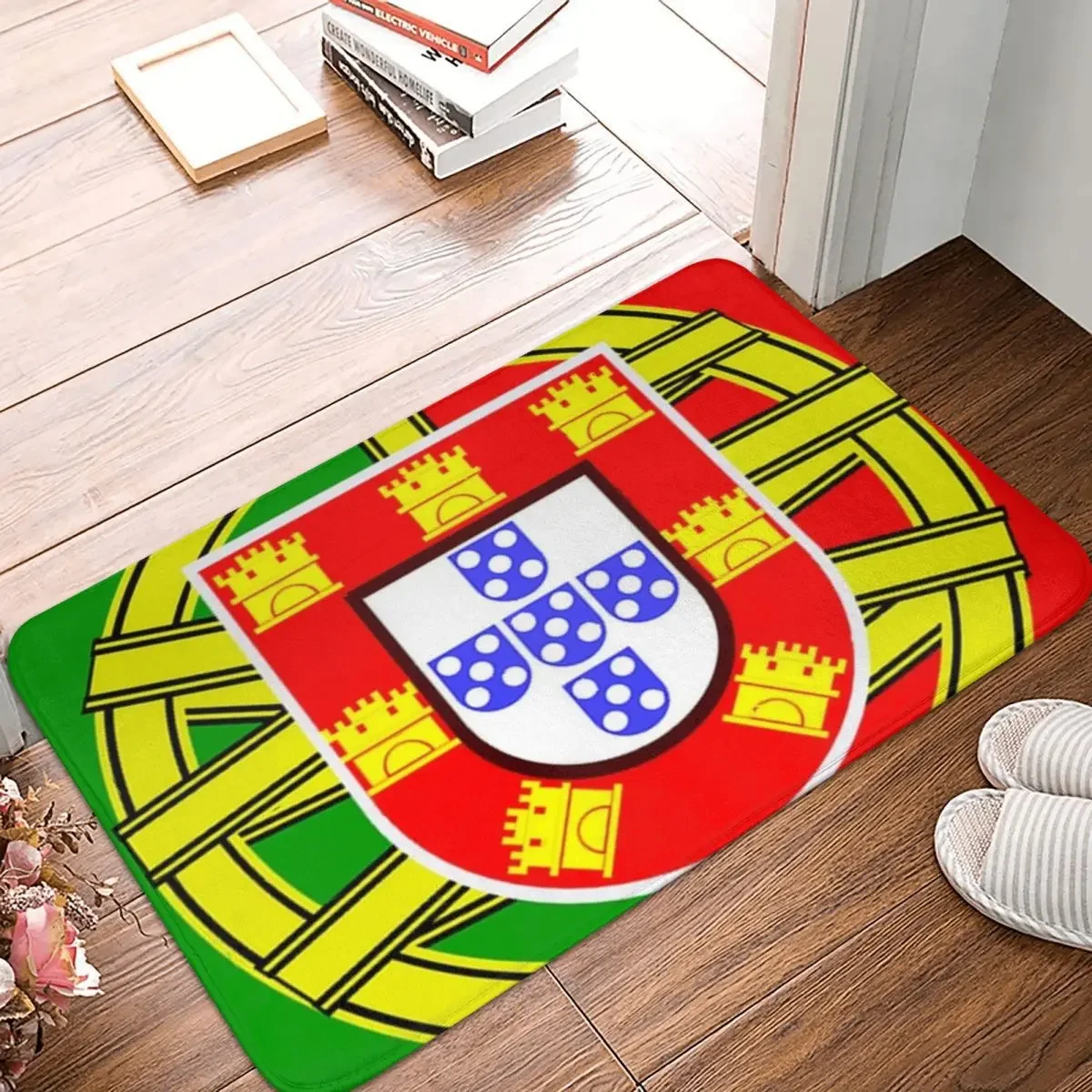 

Portugal Flag Doormat Rug Carpet Mat Footpad Polyester Non-slip Absorbent Mat Entrance Kitchen Bedroom Balcony Toilet