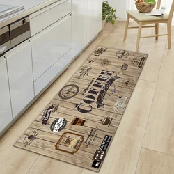 Coffee Kitchen Floor Mat Home Hallway Doormat Living Room Bedroom Balcony Decoration Carpet Bath Entrance Door Non-Slip Foot Rug